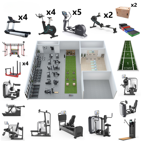 Commercial Strength Training Equipment Package — Multi-Station Gym Set