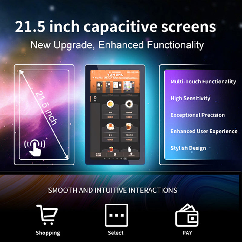 Commercial Coffee Vending Machine — 22" Touchscreen, 180–320 Cups