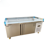 Stainless Steel Ice Fish Table — Refrigerated Seafood Display Cabinet