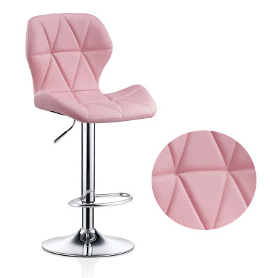 Modern Swivel Bar Stool with Backrest — PU Leather, Adjustable Height