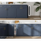 Built-In Slim Wine Cooler — 9-Bottle Stainless Steel with Glass Door