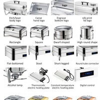 Electric Stainless Steel Chafing Dish — Buffet Food Warmer Set image preview