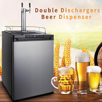 2-Tap Beer Kegerator — Stainless Steel image preview