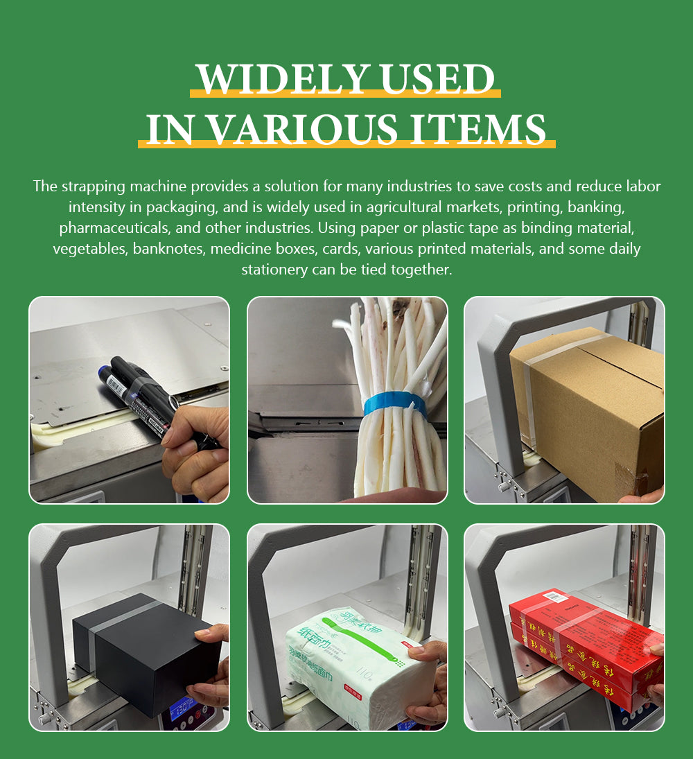 Automatic Tabletop Strapping Machine — PP/PET Banding