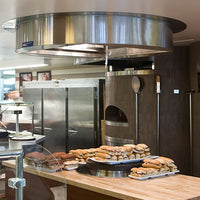 Round Island Commercial Kitchen Exhaust Hood — Stainless Steel Canopy image preview