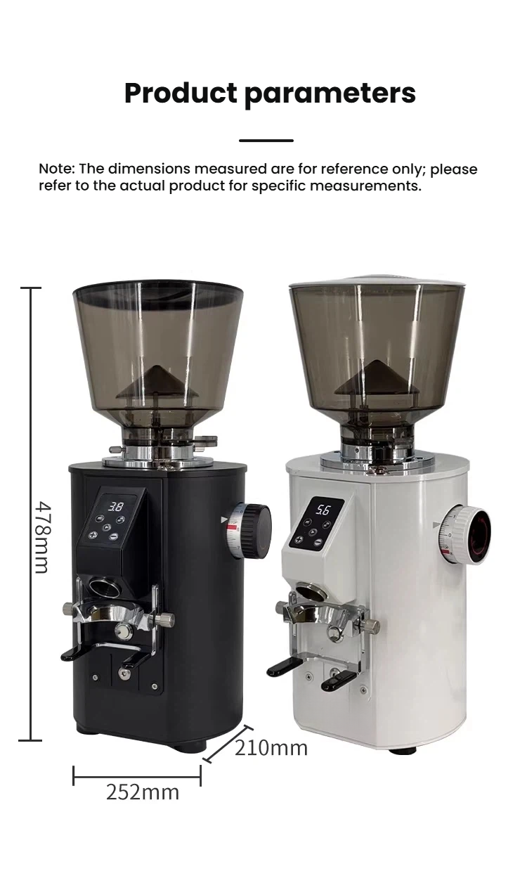 Commercial Electric Coffee Grinder — 64mm Flat Burr, Stepless Adjustment