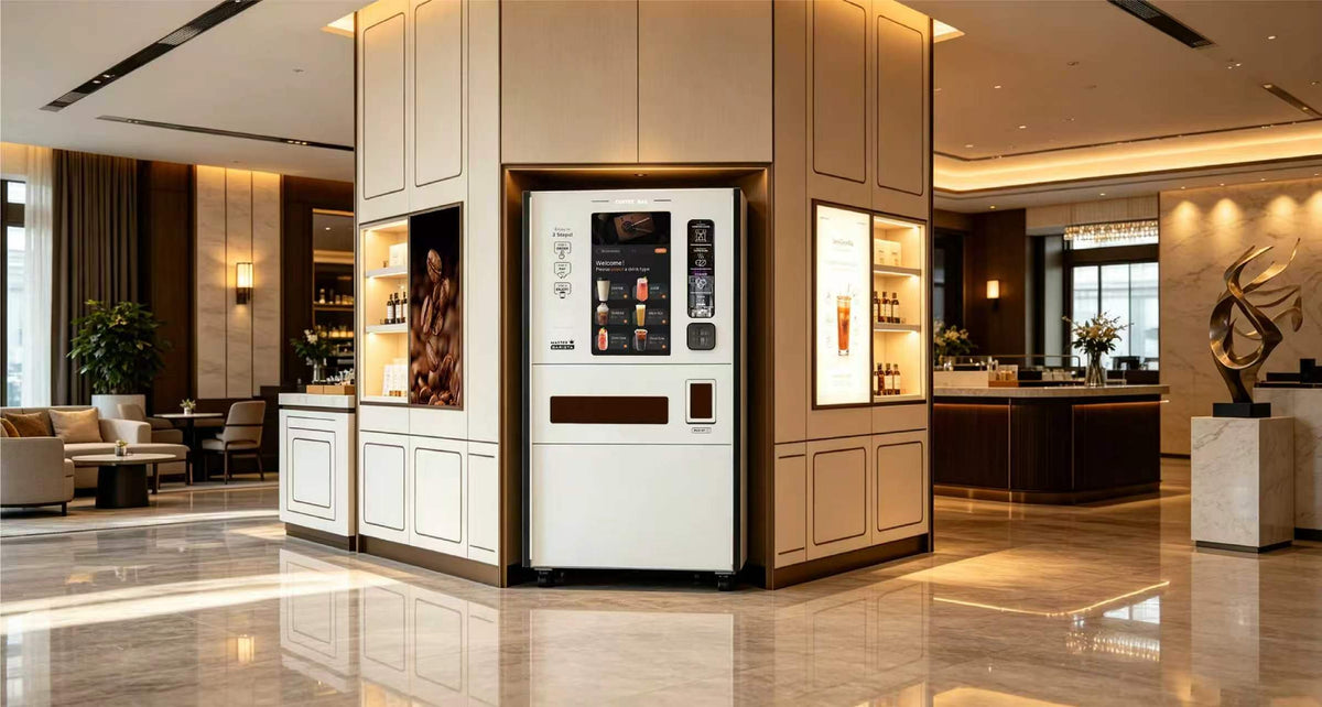 Multi-Drink Vending Machine — Coffee, Soda, Tea & Sparkling Water