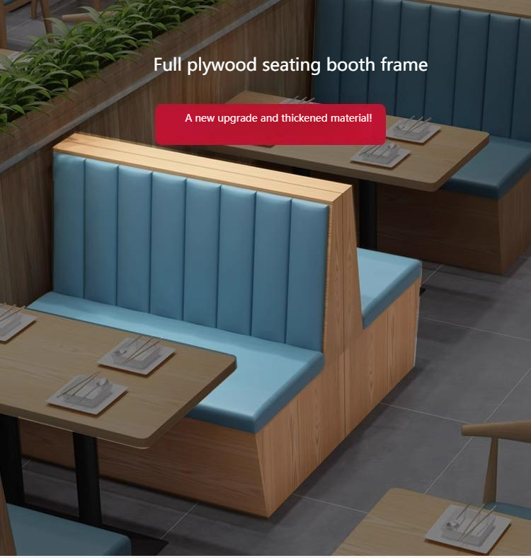 Commercial Restaurant Booth Seating — Plywood, Vinyl-Upholstered