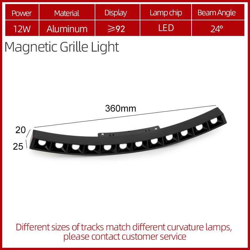 Circular Magnetic LED Track Light System — 48V, Dimmable