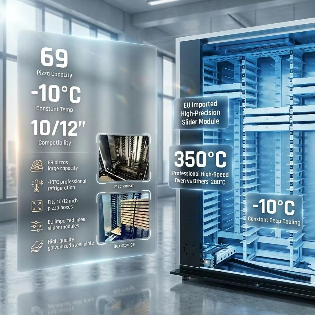 Commercial Pizza Vending Machine — 90-Second Bake, Outdoor 24/7