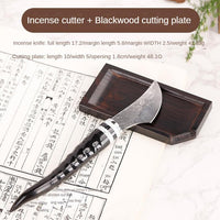 Sheep Horn Incense Knife with Ebony &amp; Wood Handle image preview