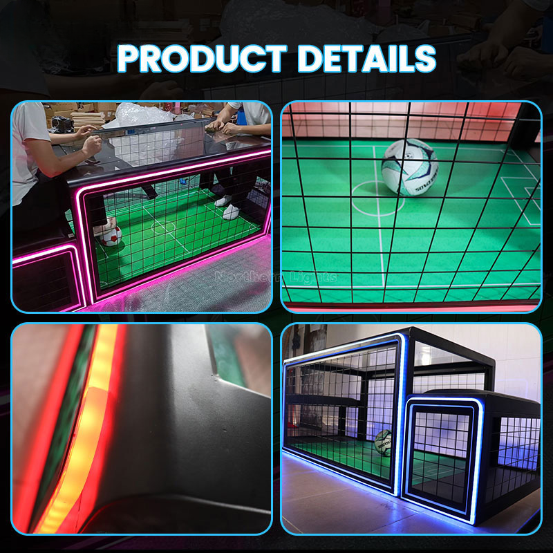 LED Bench Soccer Table — Sit-Down Foosball Arcade Game