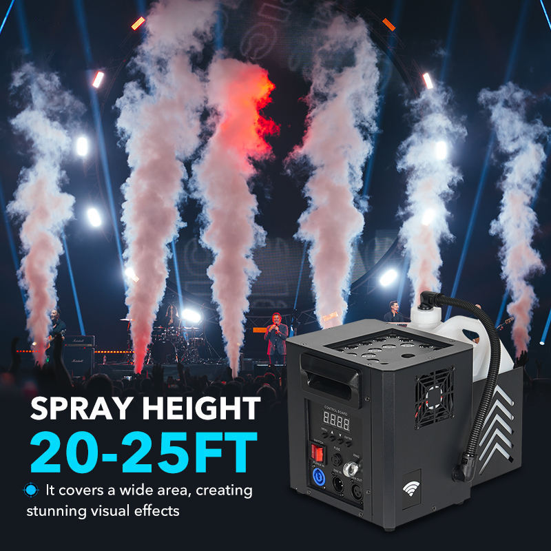 Commercial Fog Machine with LED Effects — DMX & Sound-Activated