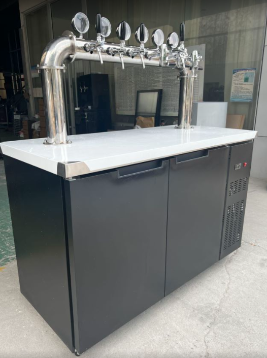 Commercial Draft Beer Dispenser — Air-Cooled Kegerator with Tap