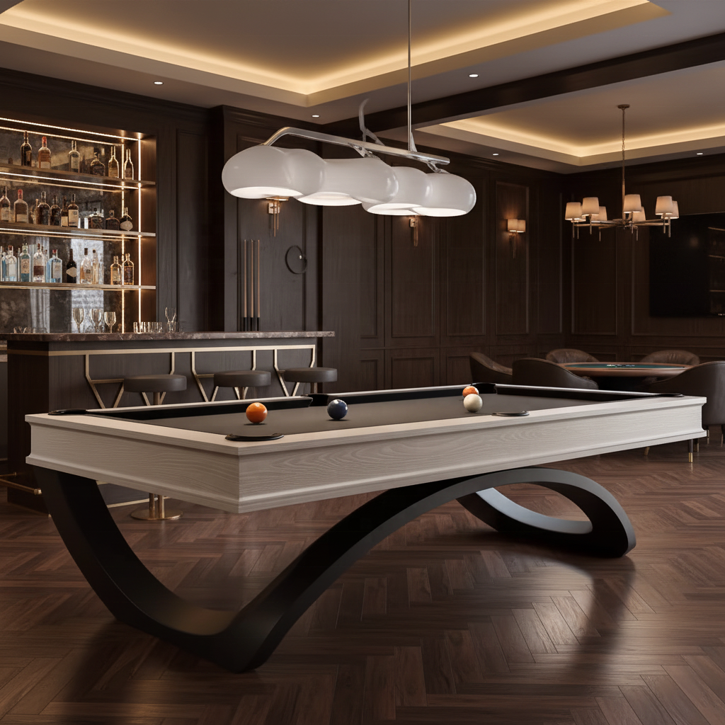 Solid Walnut Slate Pool Table — American 7/8/9 ft