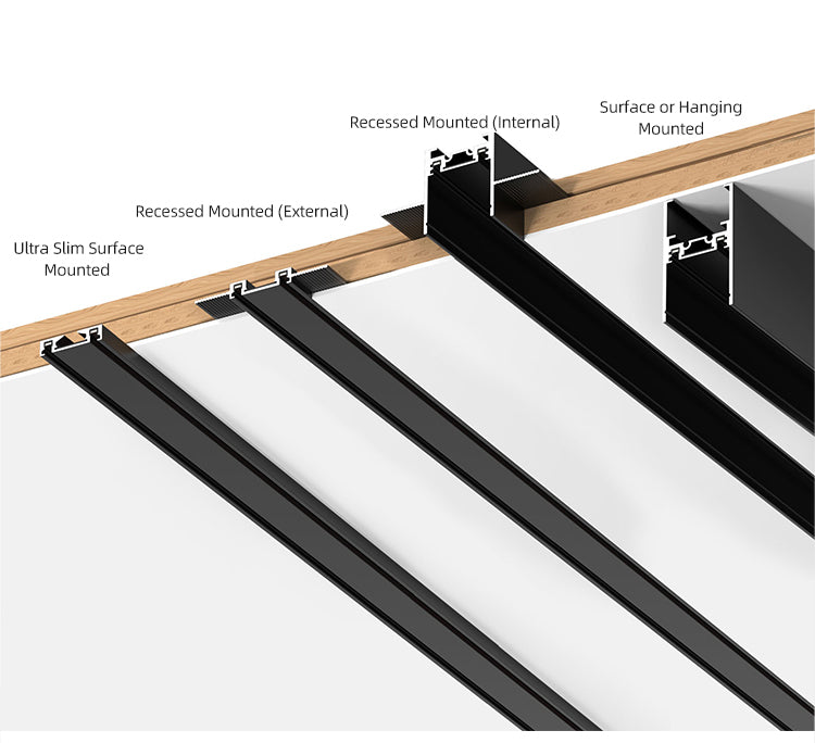 Magnetic Track Lighting System — 48V LED Rail & Fixtures
