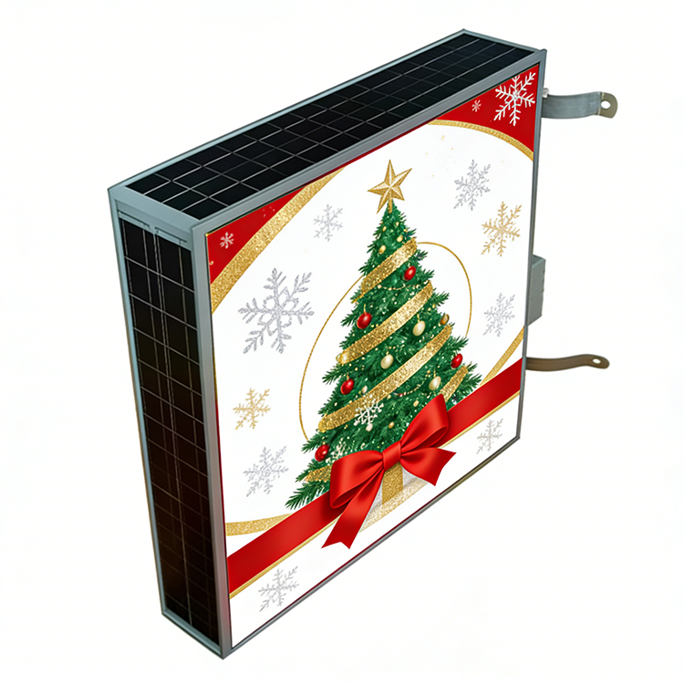 Solar-Powered LED Light Box — Outdoor Illuminated Sign