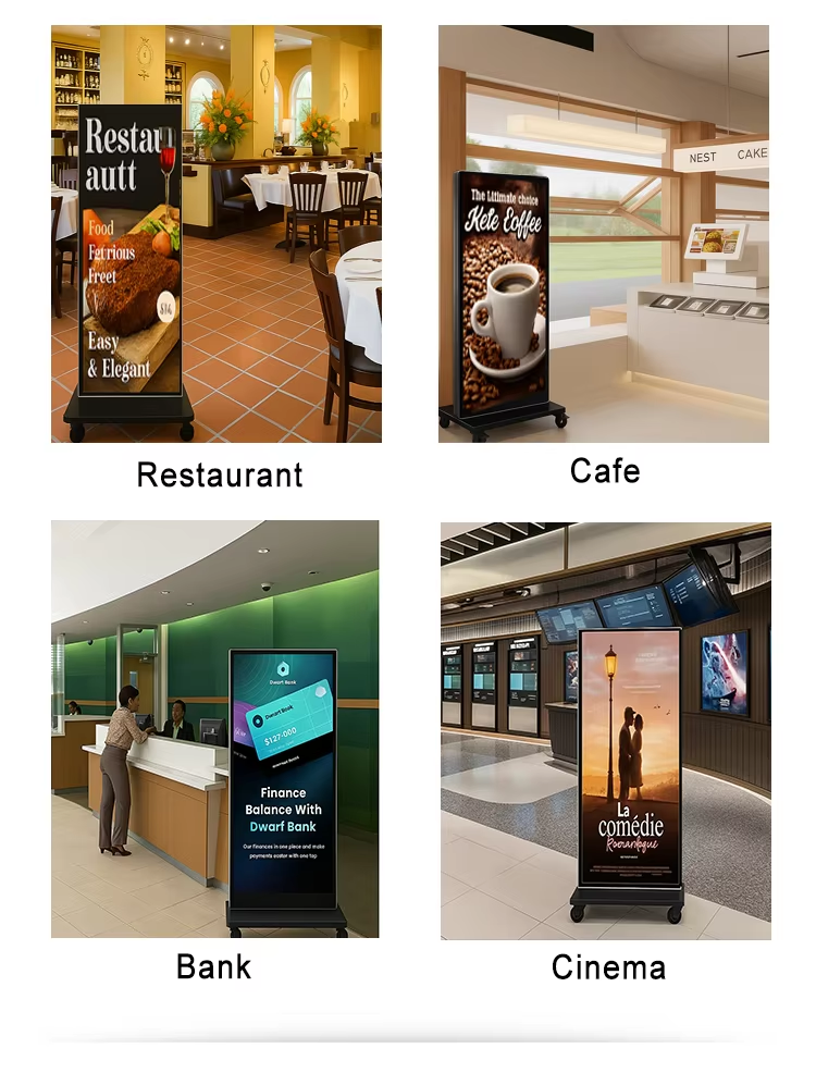 Modular LED Poster Display — Free-Standing GOB Screen