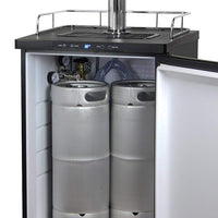 2-Tap Beer Kegerator — Stainless Steel image preview
