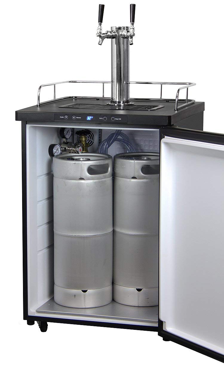 2-Tap Beer Kegerator — Stainless Steel