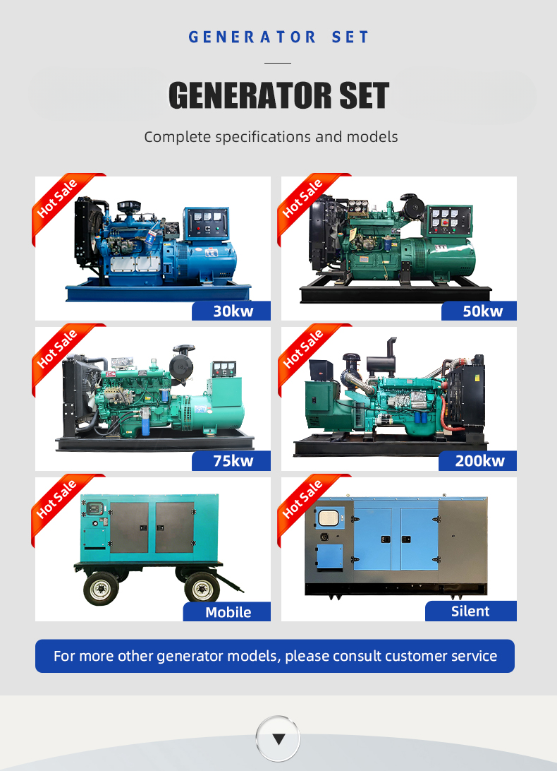Commercial Diesel Generator Set — Electric Start, Single-Phase Standby Power