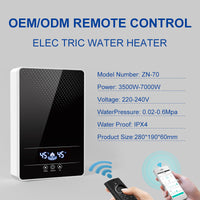 Instant Tankless Electric Water Heater — 7 kW WiFi App Control — превью изображения