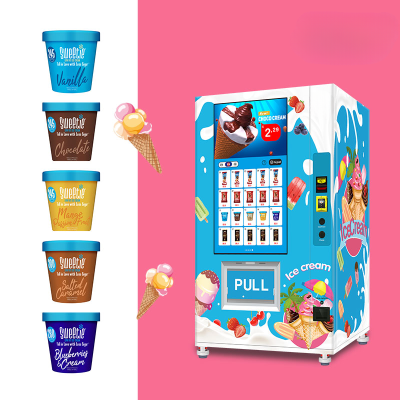Commercial Frozen Food & Ice Cream Vending Machine — 49" Touchscreen