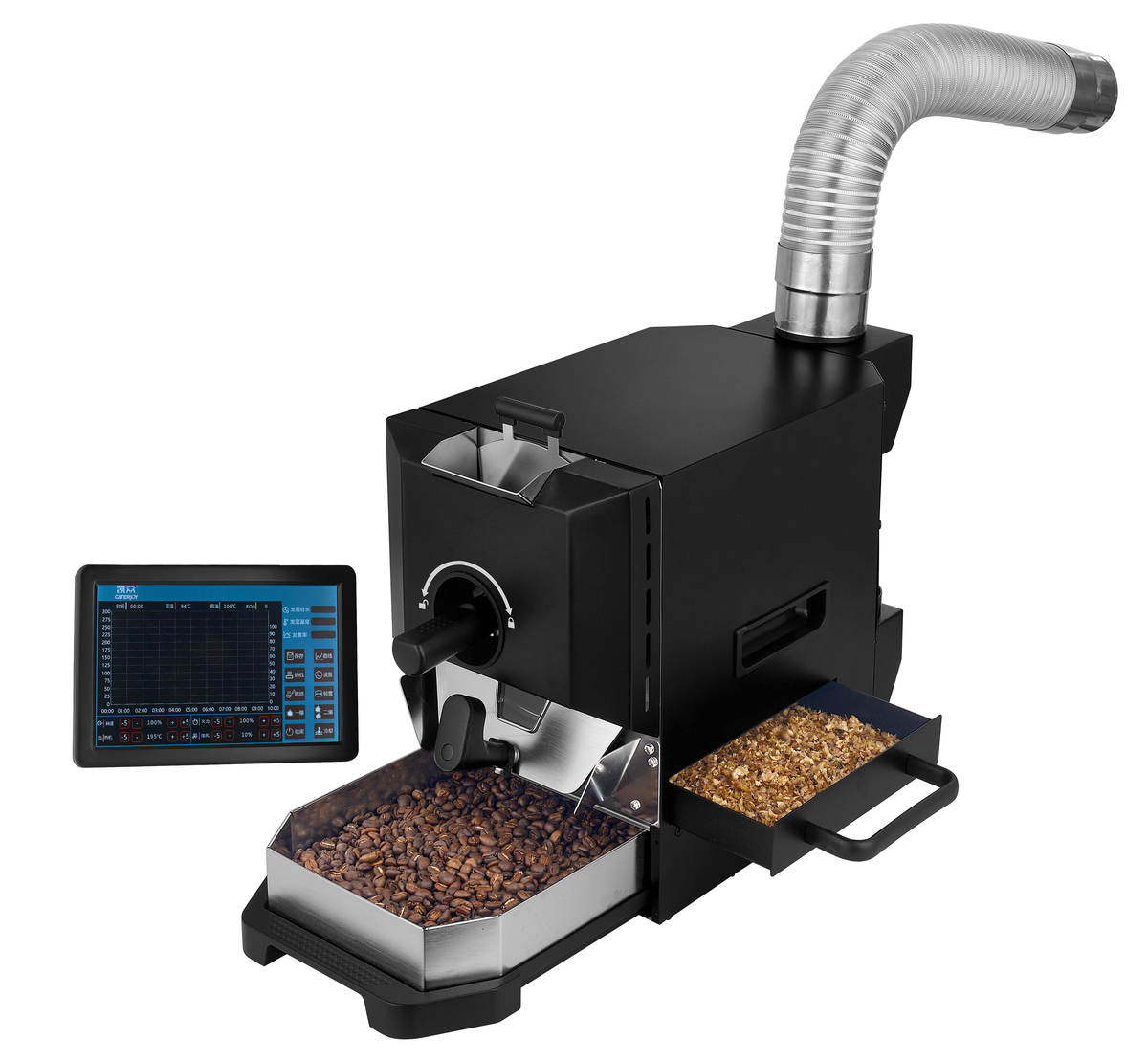 Commercial Electric Coffee Roaster — 1 kg, Touchscreen Control