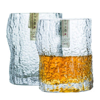 Japanese Whiskey Glass with Wood Texture — Lead-Free Crystal image preview