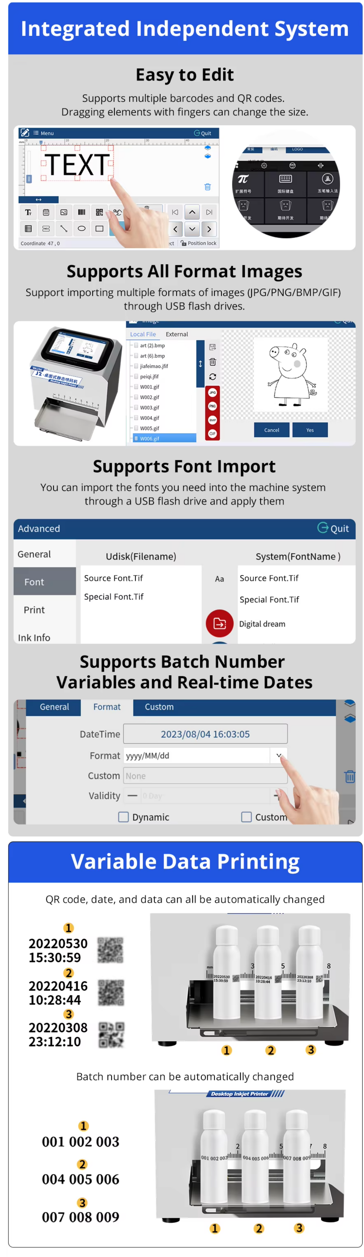 Benchtop Static Inkjet Coder — 600 DPI Touchscreen