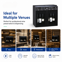 Commercial Wine-by-the-Glass Dispenser — 6 Bottles, 6 Taps image preview