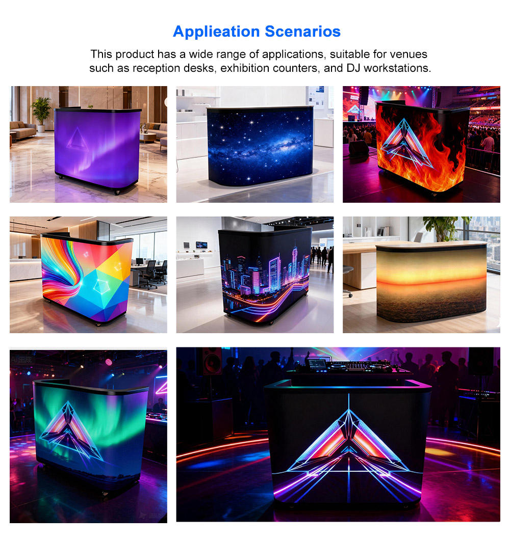 Front Desk LED Display — Curved Reception & DJ Booth Screen