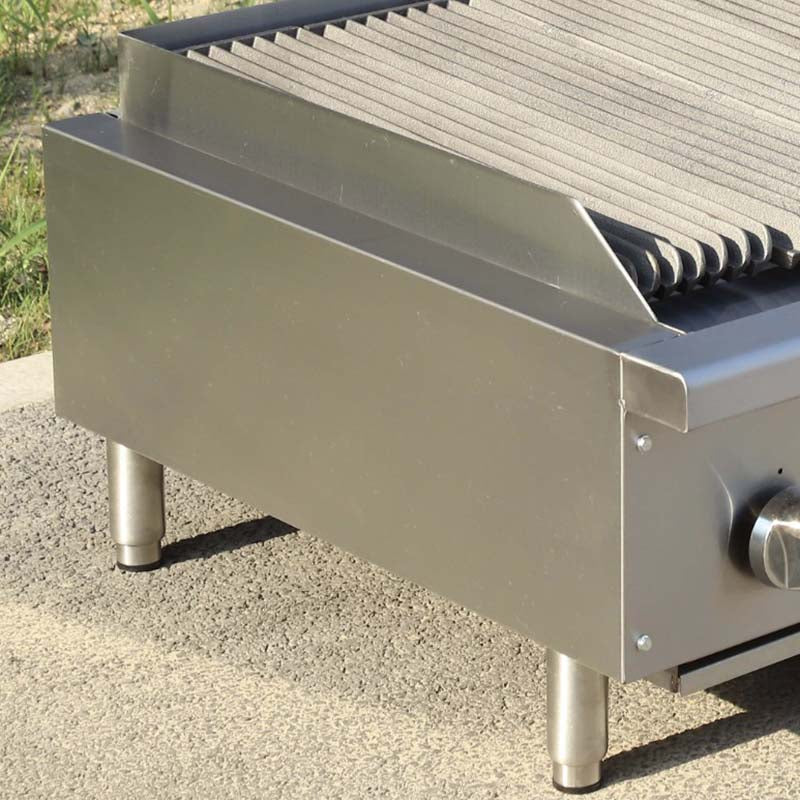 Commercial Gas Charbroiler — Heavy-Duty Countertop Stainless Steel