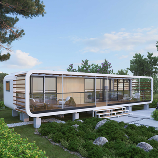 Modular Poolside Cabin — Solar Glamping Studio Unit (priced per m²)