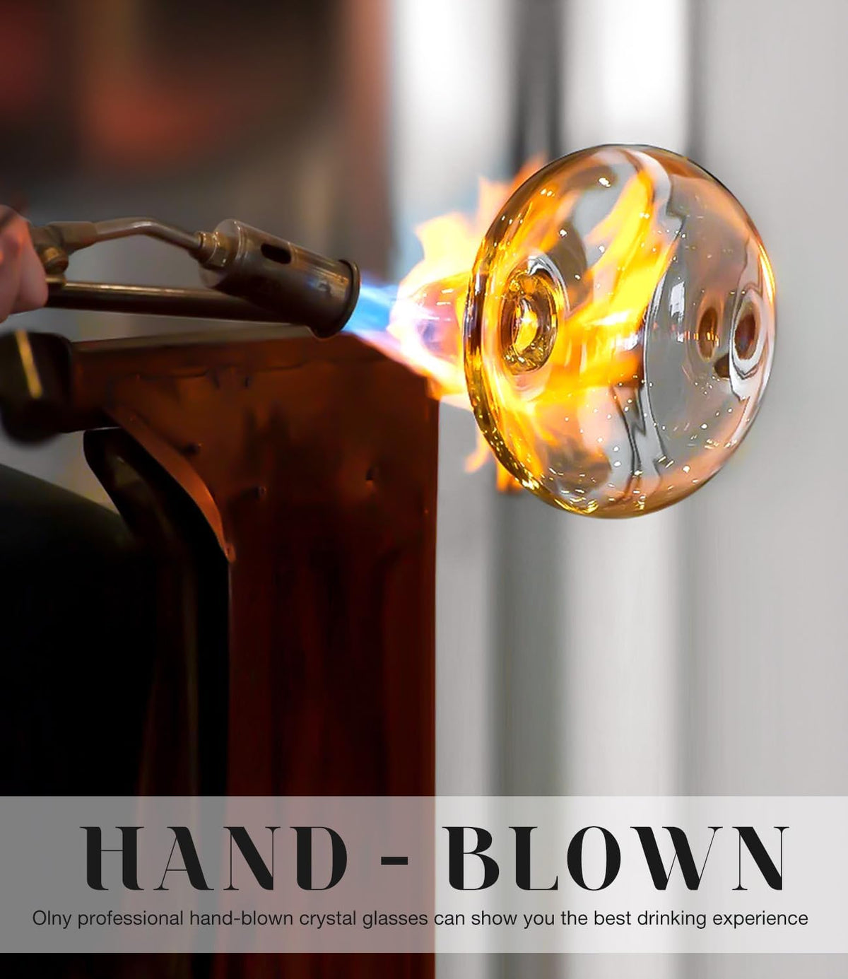 Hand-Blown Crystal Champagne Coupe Glass