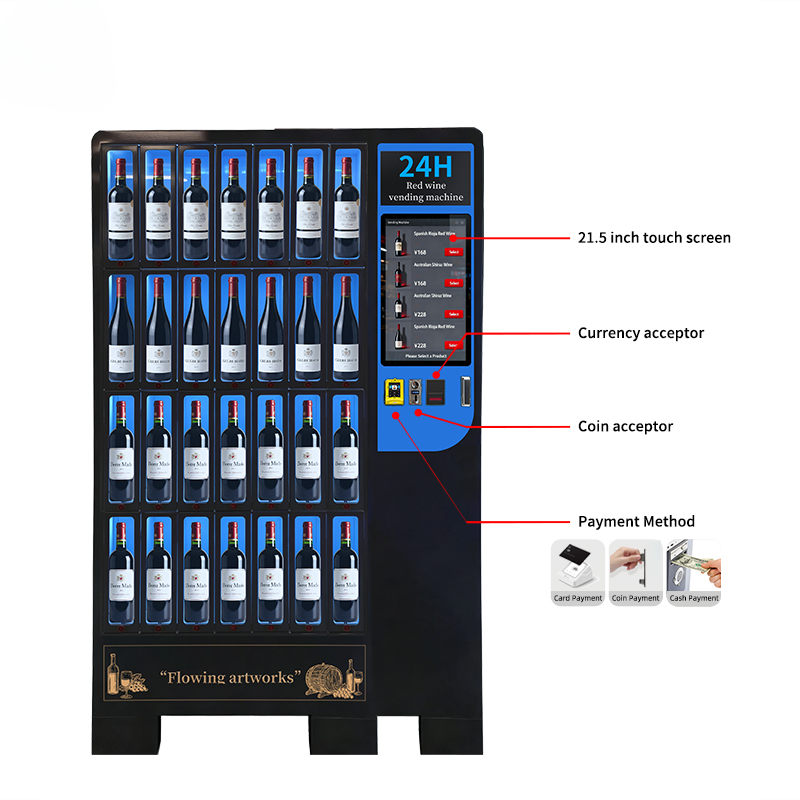 Smart Wine Vending Machine — 28-Bottle Touchscreen Kiosk