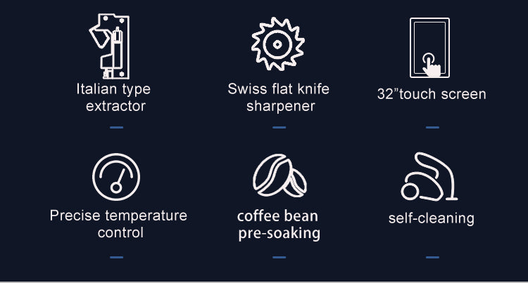 Commercial Coffee & Ice Vending Machine — 32" Touchscreen, Self-Clean