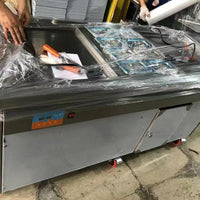 Commercial Rolled Fried Ice Cream Machine — Double Flat Pan image preview