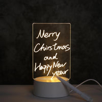 3D Acrylic LED Night Light — USB Warm-White Decorative Lamp image preview