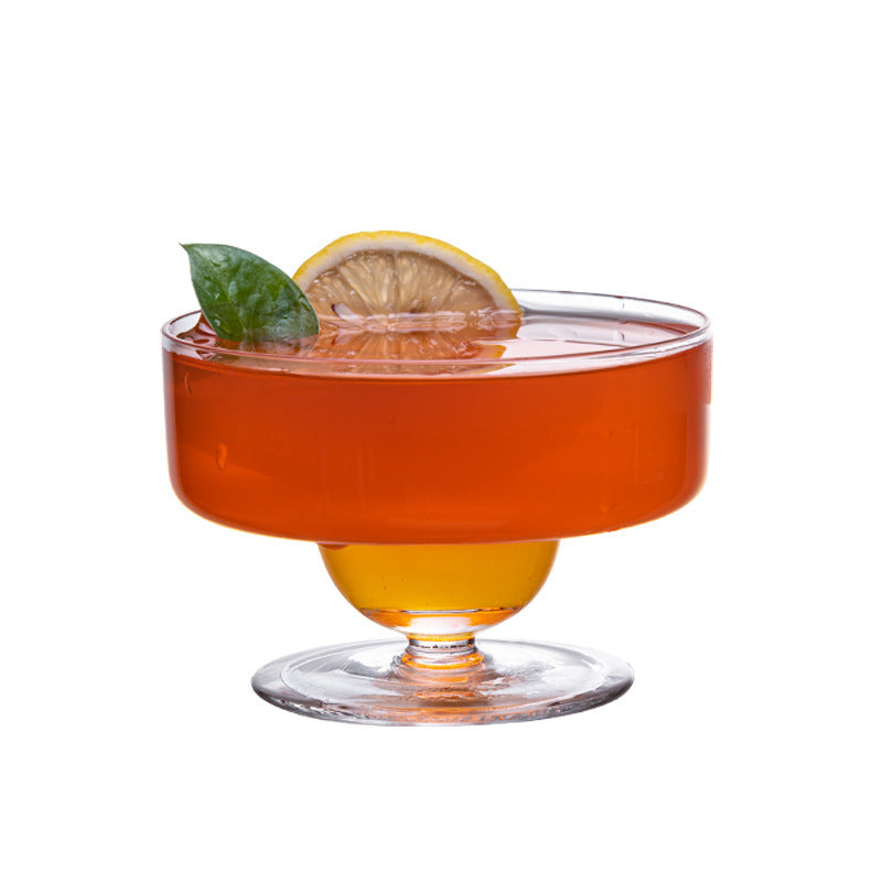 Inverted Hat Cocktail Glass with Vertical Stripes