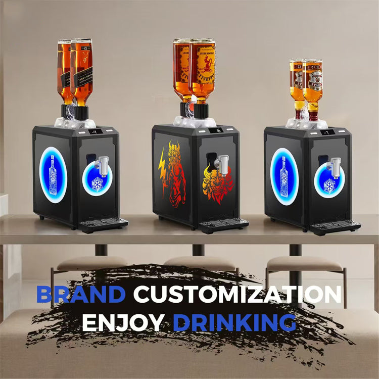 Countertop Liquor Shot Chiller — 2-Bottle, 1L Tank