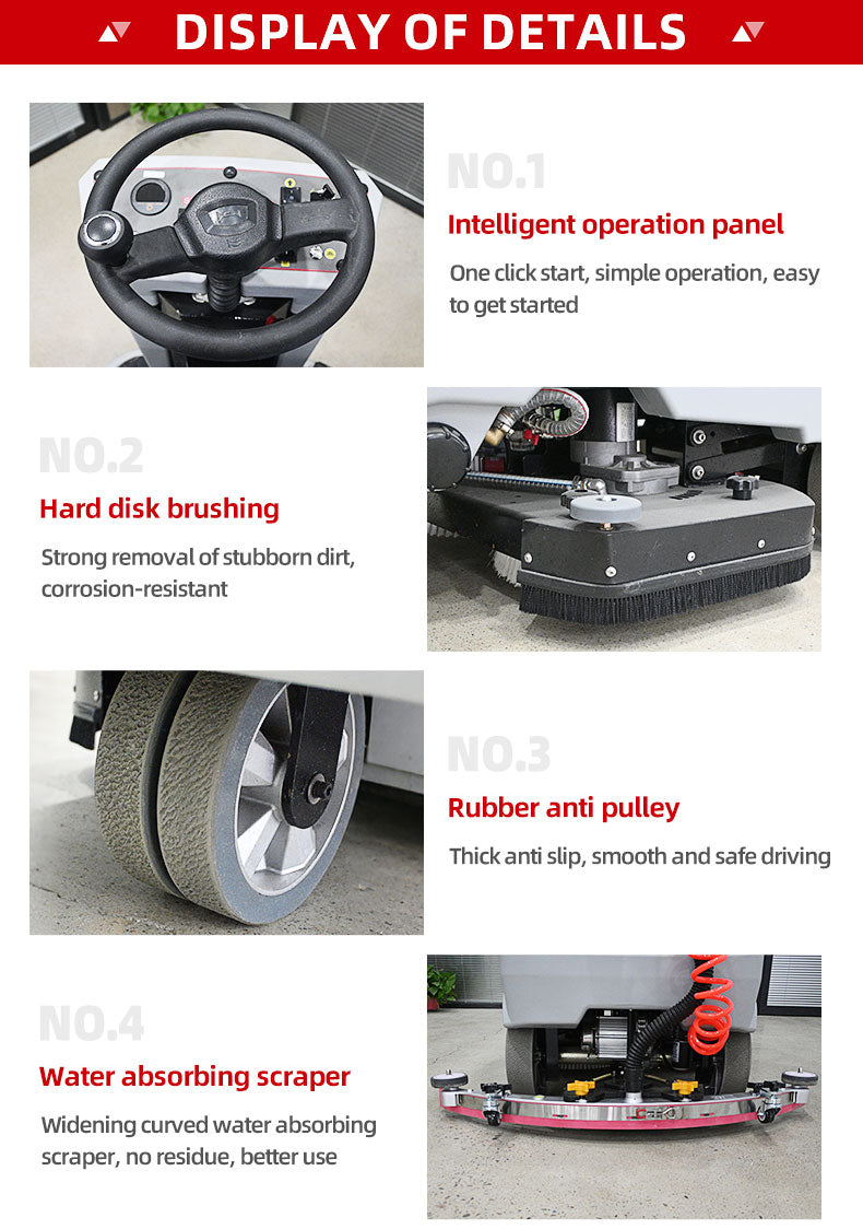 Ride-On Industrial Floor Scrubber — 1118 mm Cleaning Path