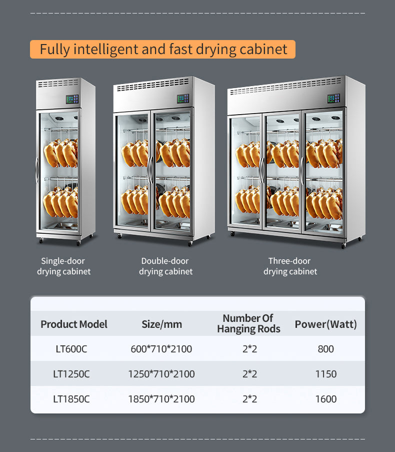 Commercial Duck & Goose Drying and Aging Cabinet — 2-Door Air-Cooled, number of doors 2