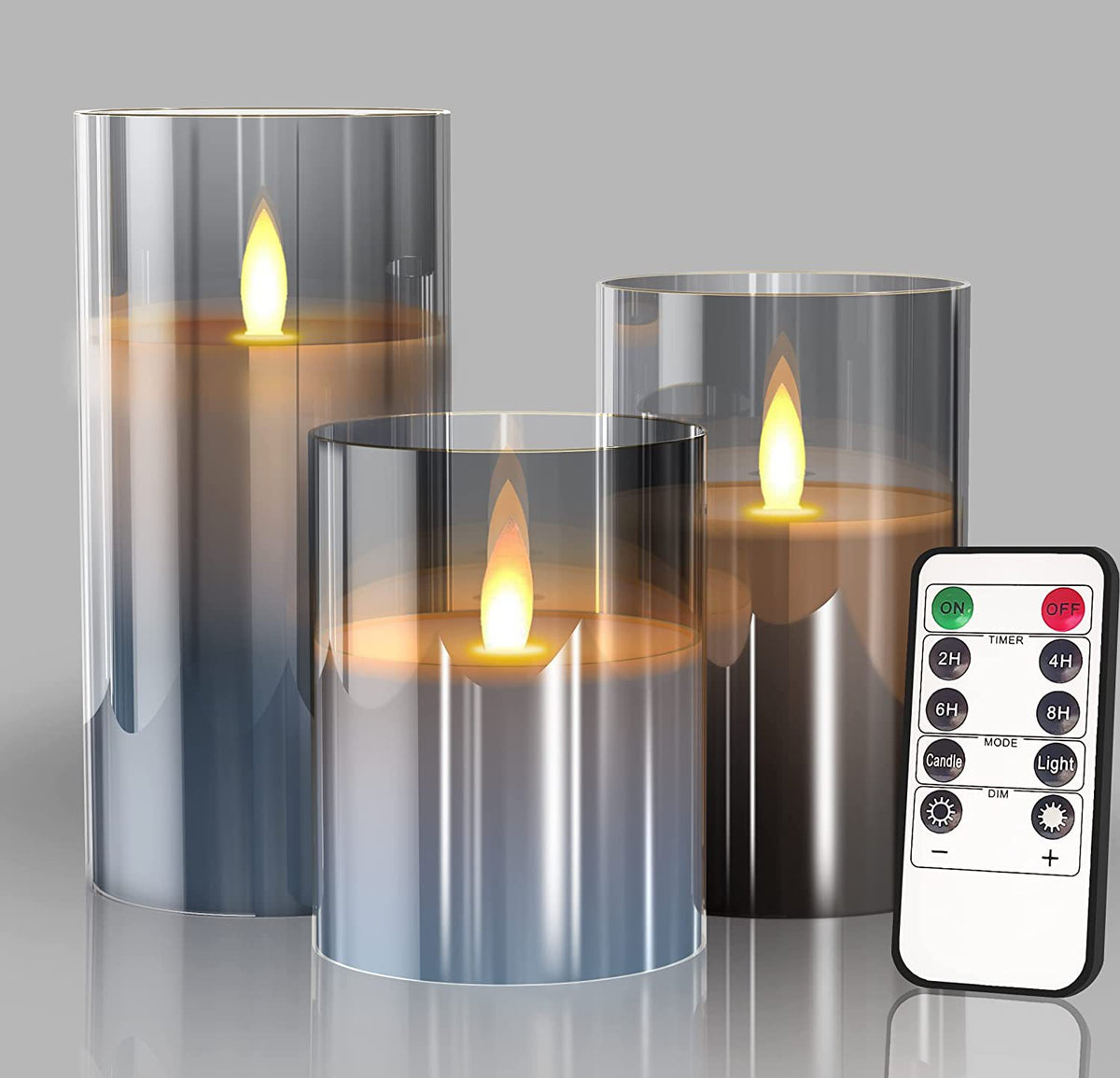 Flameless LED Candles with Remote — 3-Piece Set