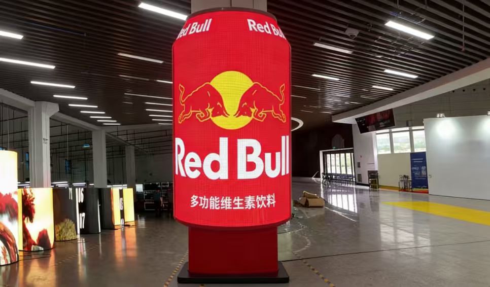 Cylindrical Can-Shaped LED Display — Custom Digital Signage Column