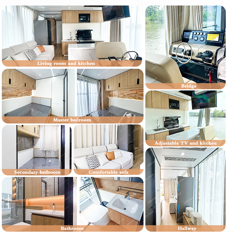 Prefab Floating Aluminum Houseboat — Modular Marine Villa