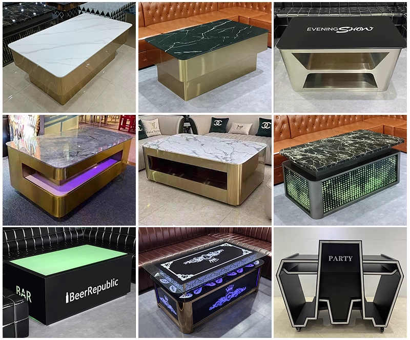 LED Infinity Mirror Bar Table for Nightclubs & Lounges