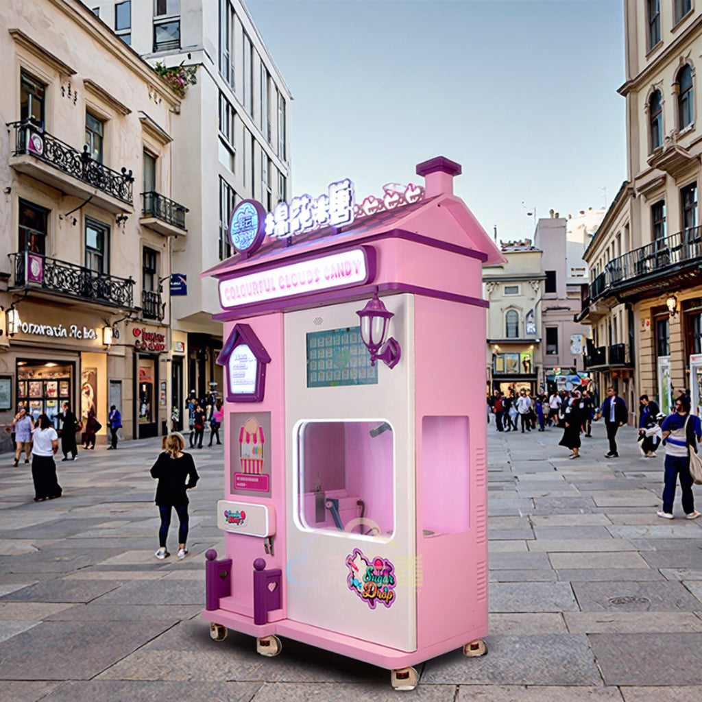Automatic Cotton Candy Vending Machine — Touchscreen, Self-Serve