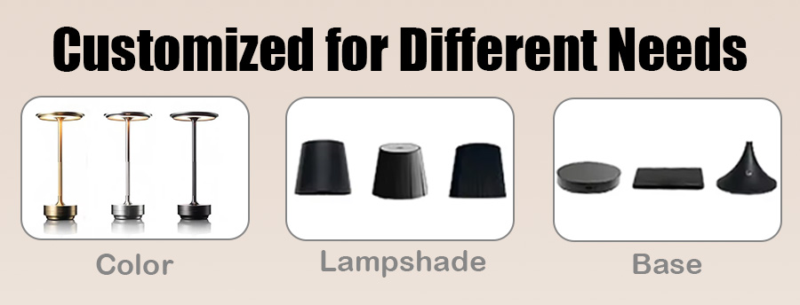 Cordless LED Table Lamp — Rechargeable Metal Dimmable