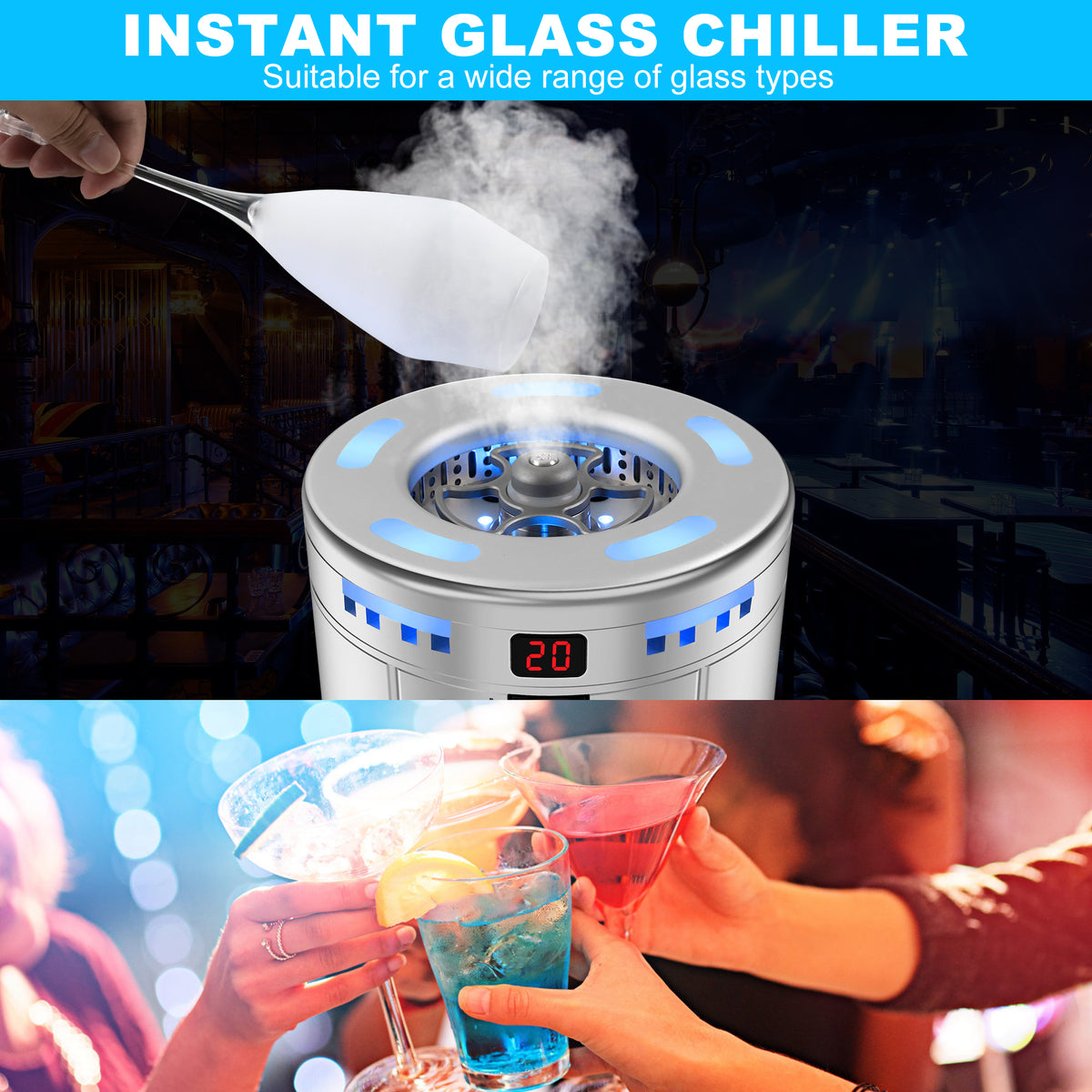 Portable Dry Ice Maker & CO2 Glass Chiller